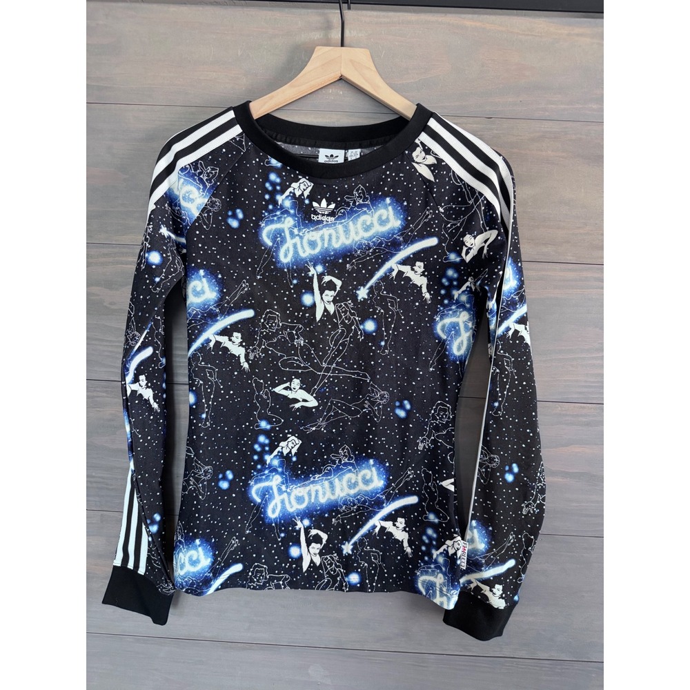 Adidas Originals x Fiorucci Galaxy Stars Mesh Top Long Sleeve EK4788 Womens M - Picture 4 of 7